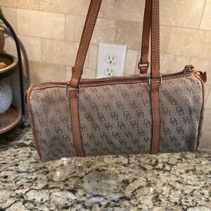 Dooney & Bourke Canvas Brown Monogram DB Bag